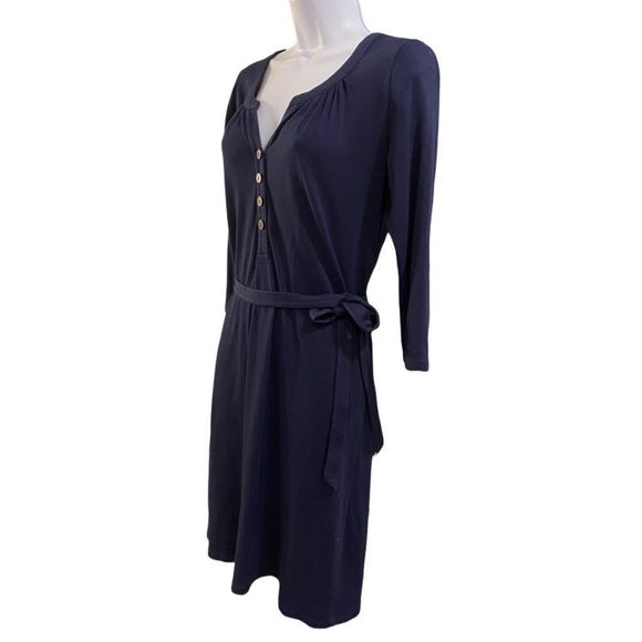 BODEN Midi Shirt Dress Navy Blue 4 4P - Picture 2 of 7